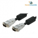 Cable Vga Hdb15M-Hdb15M - 1.80 M. (Conector Metal - Alta Calidad)