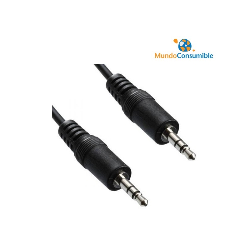 Cable Audio Jack 3.5Mm Stereo Macho - Macho 10.00Mt - Mundo Consumible  Tienda Informática Juguetería Artes Graficas