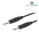 Cable Audio Jack 6.3 Macho - Macho Estereo 6 Metros