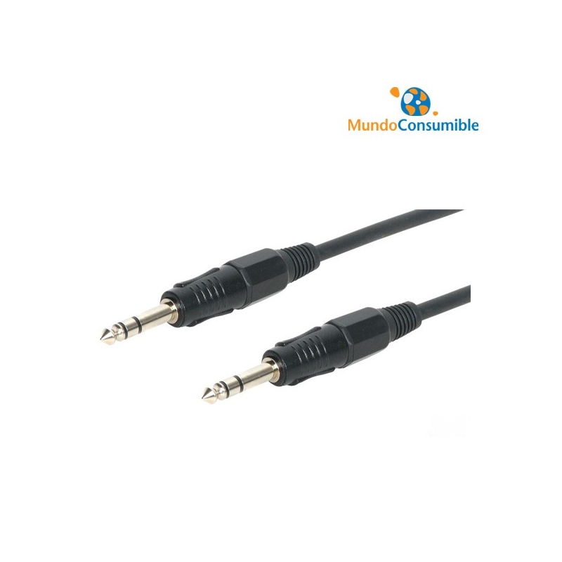 Cable Audio Jack 6.3 Macho - Macho Estereo 6 Metros - Mundo Consumible  Tienda Informática Juguetería Artes Graficas