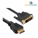 Cable Hdmi - Dvi 19Pinesm-18+1Pinesm - 1.00 M.