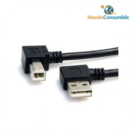 CABLE USB 2.0 A/M - 90 GRADOS - B/M 90 GRADOS 1.8m