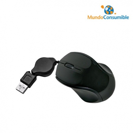 RATON MINI USB OPTICO + CABLE RETRACTIL + SCROLL N