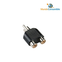 Adaptador Audio 2Xrca Hembra - 1Rca Macho