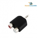 Adaptador Audio Jack 3.5 Stereo Macho - 2Xrca Hembra