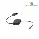 Cable Retráctil Usb 2.0 A-M A Mini B-M (4 Pines) -