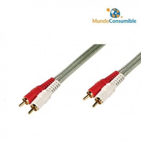 CABLE CONEXION RCA 2XRCA MACHO/MACHO 10 METROS ALTA CALIDAD