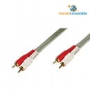 Cable Conexion Rca 2Xrca Macho-Macho 5 Metros Alta Calidad