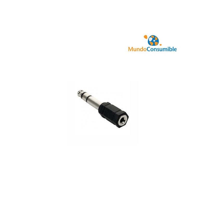 Adaptador Audio Jack 6.3 Stereo Macho - Jack 3.5 Mono Hembra - Mundo  Consumible Tienda Informática Juguetería Artes Graficas