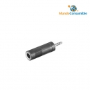 Adaptador Audio Jack 6.3 Mono Macho - 2Xjack 6.3 Stereo Hembra