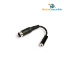 Adaptador Audio Din 5 45º - Jack 6.3 Hembra Stereo