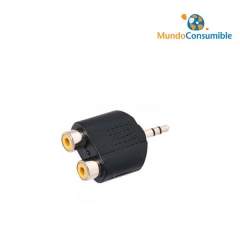 ADAPTADOR AUDIO JACK 3.5 STEREO MACHO - 2XRCA HEMBRA