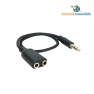 ADAPTADOR AUDIO JACK 3.5 MONO MACHO - 2XJACK 3.5 STEREO HEMBRA