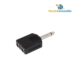 Adaptador Audio Jack 3.5 Mono Macho - 2Xjack 6.3 Mono Hembra