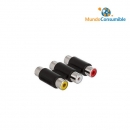 Adaptador 3 X Rca Hembra - Hembra