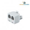 Adaptador Ethernet 2Xrj45 Hembra - 1Xrj45 Macho