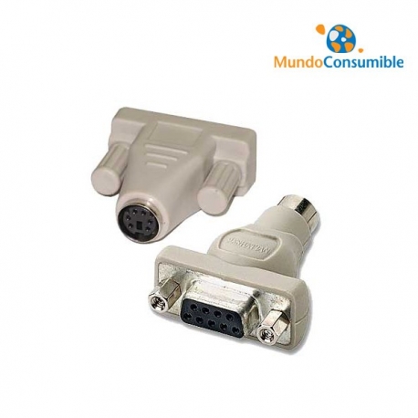 ADAPTADOR PS2/SERIE - 6 MINIDIN MACHO - DB9 MACHO