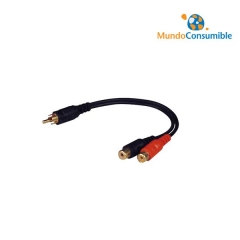 Cable Conexion 1Xrca Macho - 2Xrca Hembra