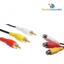 Cable Conexión 3Xrca M-H 5.00 Metros