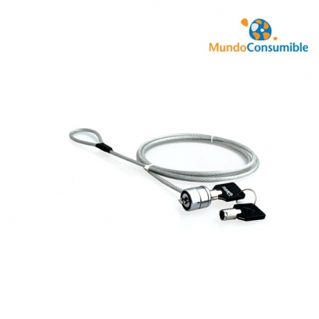 CABLE SEGURIDAD PORTATIL CON LLAVE