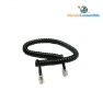 CABLES MODULAR RIZADO PARA AURICULAR TELEFÓNICO. - NEGRO 3.00 M. RJ10