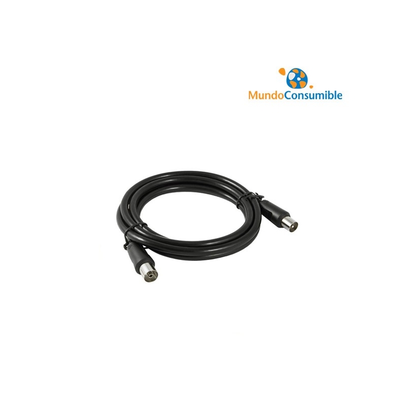 Cable Antena Tv M/H 2Mtrs Negro H Y M Acodados