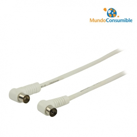 CABLE ANTENA COAXIAL BLANCO M/HEMBRA ACODADO 2.00 MT 