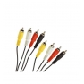 CABLE CONEXION RCA 4XRCA MACHO - 4XRCA MACHO 3.00 METROS