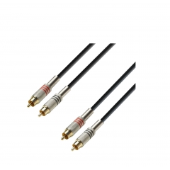 Cable Audio 2Xrca Macho - 2Rca Macho 5 Metros (Alta Calidad) - Libre De Oxigeno