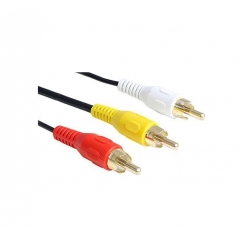 CABLE CONEXION 3XRCA MACHO - MACHO 10.00 METROS ALTA CALIDAD