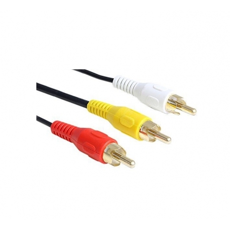 CABLE CONEXION 3XRCA MACHO - MACHO 10.00 METROS ALTA CALIDAD