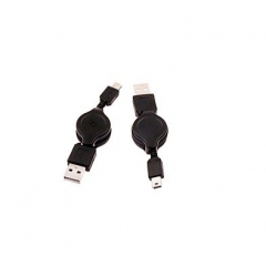 CABLE USB 2.0 RETRACTIL TIPO A/MACHO - TIPO MINI B/MACHO (5PINES) 0.80 METROS