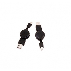 Cable Usb 2.0 Retractil Tipo A-Macho - Tipo Mini B-Macho (5Pines) 0.80 Metros