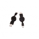 Cable Usb 2.0 Retractil Tipo A-Macho - Tipo Mini B-Macho (5Pines) 0.80 Metros