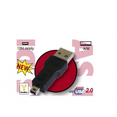 ADAPTADOR USB 2.0 TIPO A MACHO - TIPO IEEE 1394 MACHO (4PINES)