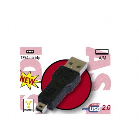 ADAPTADOR USB 2.0 TIPO A MACHO - TIPO IEEE 1394 MACHO (4PINES)