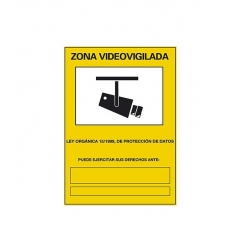 CARTEL "ZONA VIDEOVIGILADA"