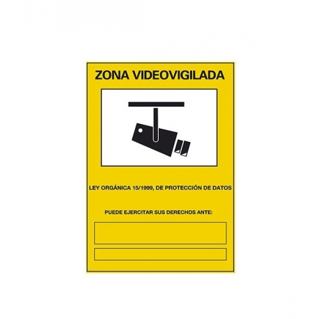 CARTEL "ZONA VIDEOVIGILADA"