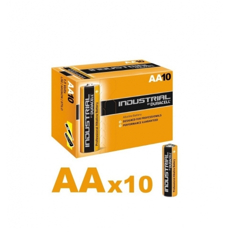 Pack De 10 Pilas Duracell Industrial Id1500 - 1.5V - Alcalina Aa