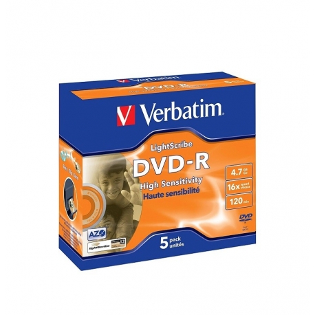 Verbatim DVD-R Pack 5 Lightscribe 4.7GB 16X