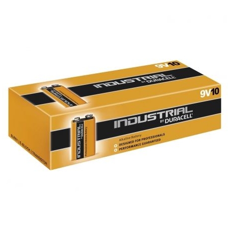 Pack 10 Pilas Duracell Industrial 9V Alcalina 9V