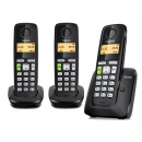 Gigaset AS350 Trio - Telefono Inalambrico Negro (Outlet)