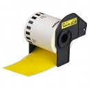 Cinta Brother DK-22606 QL Rollo Papel Continuo Amarillo 62mm x 15.24 Metros Generico