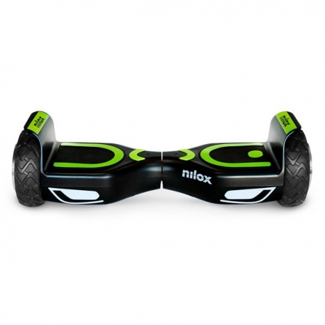 Hoverboard Doc 2 Rueda Negro / Verde + Gorra Nilox - Mundo Consumible Tienda Informática Juguetería Artes Graficas