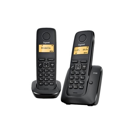 Siemens Gigaset A120 Duo Negro Pack 2 Telefono DECT Inalambrico