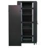 Rack 19'' 22U 600x800 Negro puerta Cristal + Ventilacion + Regleta + 2 Bandejas