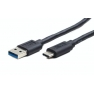 Cable USB 3.0 Tipo A Macho / Tipo C Macho Negro 0.50m