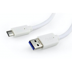 Cable USB 3.0 Tipo A Macho / Tipo C Macho Blanco 0.10m
