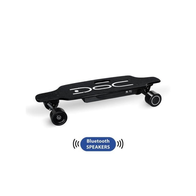 Skateboard Plus Electrico Negro + Altavoz Bluetooth + Mando Mundo
