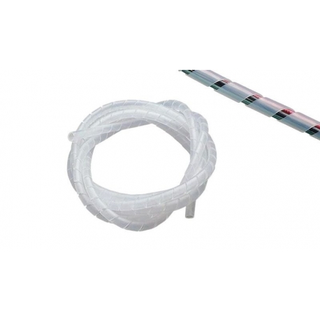 Organizador Cables Espiral Transparente 10m (Diametro 7.5mm)